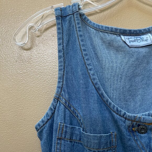 True Blue Denim Sleeveless Maxi Dress Casual Size 5/6 - Picture 11 of 12